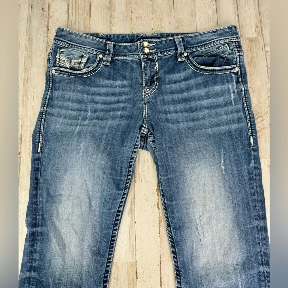 Vigoss Womens Capri The New York Jeans Blue 15/16(38x22.5) - Picture 3 of 11